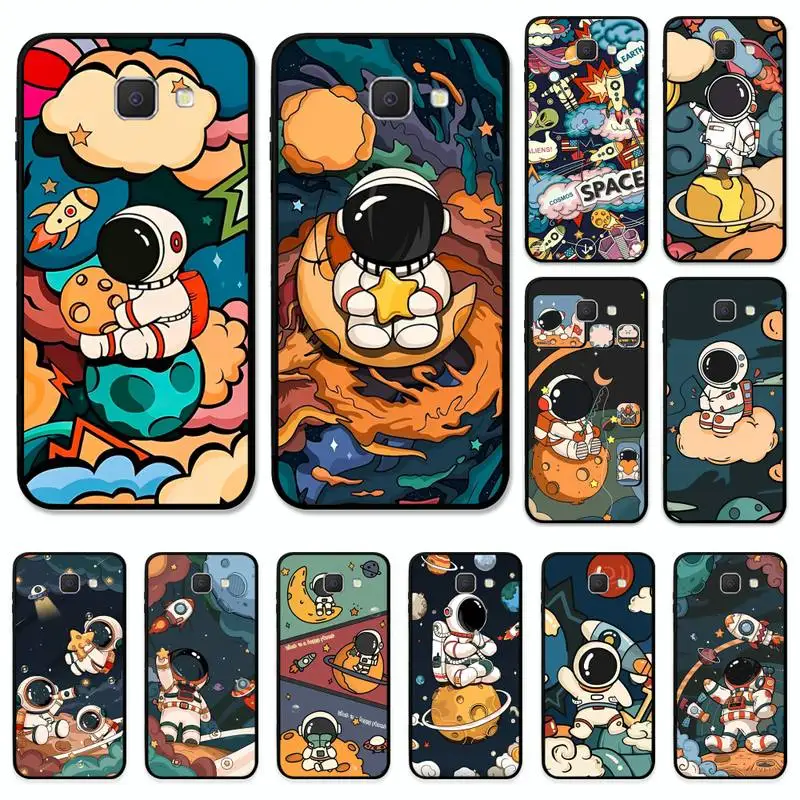 

FHNBLJ Cute Star Astronaut Phone Case for Samsung J 4 5 6 7 8 prime plus 2018 2017 2016 J7 core