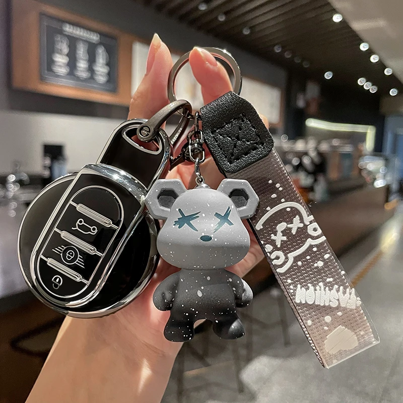 

TPU Car Key Case Cover Protector Shell For BMW Mini Cooper ONE JCW F55 F56 F57 F54 F60 Clubman Countryman Keychain Accessories