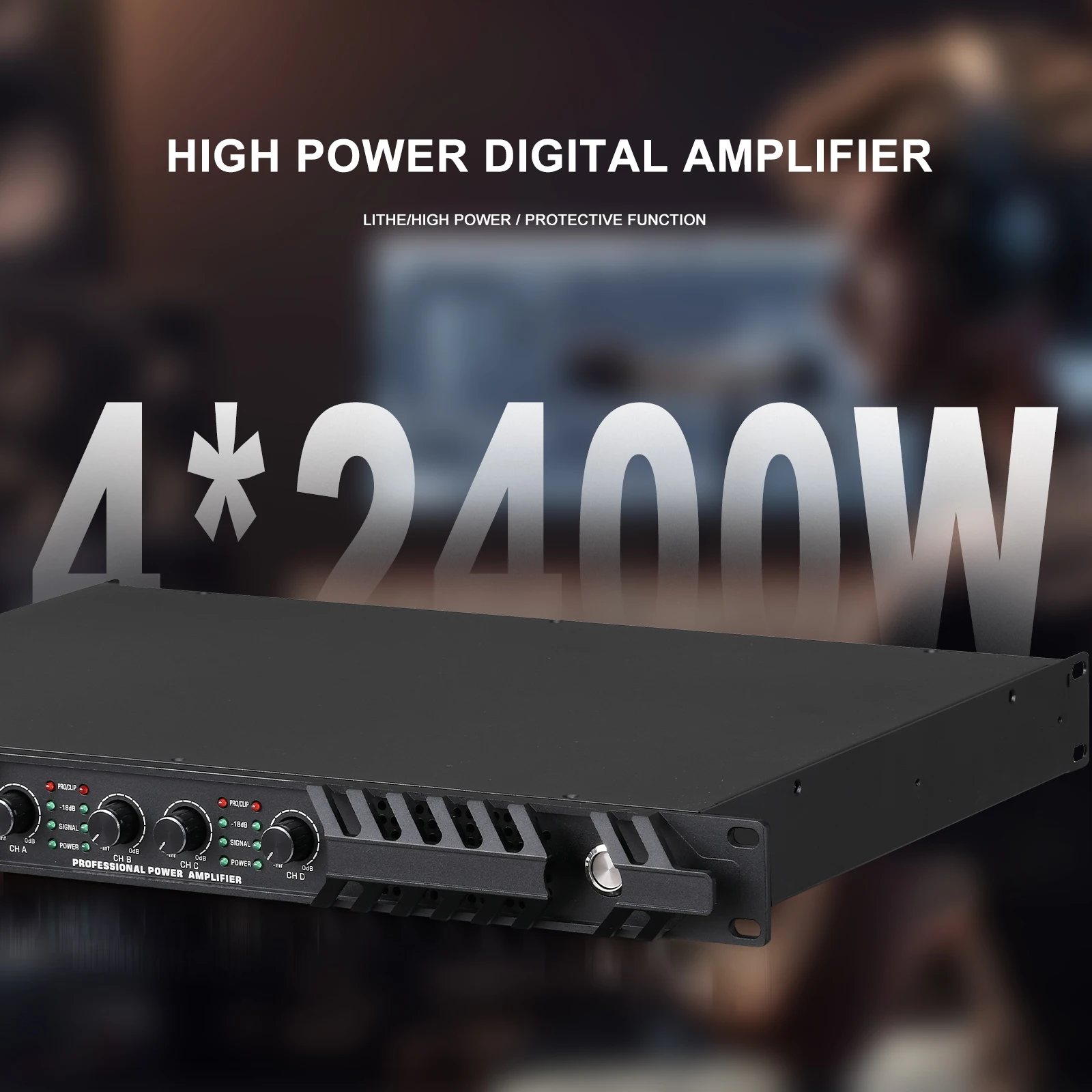 4-канальный усилитель мощности звука высокой серии DP 4*2400 Вт 4*2000
