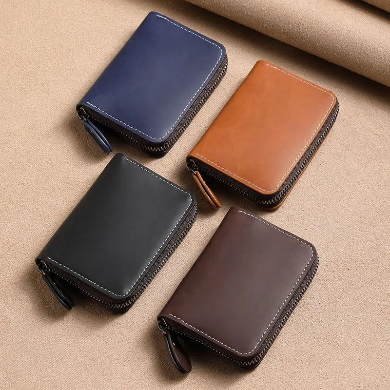 

Men's Soft Leather Large Capacity Anti Degaussing Organ Compact Card Holder Thin Driver's License Card Holder