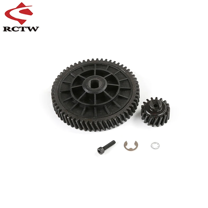 Высокоскоростной спиральный металлический редуктор с крутящим моментом для радиоуправляемого автомобиля, комплект прямозубчатых редукторов 16T/58T или 19T/55T ИЛИ 17T/57T для 1/5 HPI ROFUN ROVAN KM BAJA