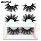 Ресницы LEHUAMAO 3D норковые накладные ресницы Роскошные Большие перекрещивающиеся накладные ресницы 25 мм Ручная работа пушистые драматические ресницы макияж