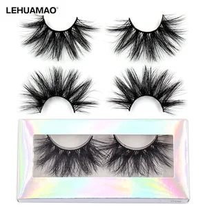 Ресницы LEHUAMAO 3D норковые накладные ресницы Роскошные Большие перекрещивающиеся накладные ресницы 25 мм Ручная работа пушистые драматические ресницы макияж