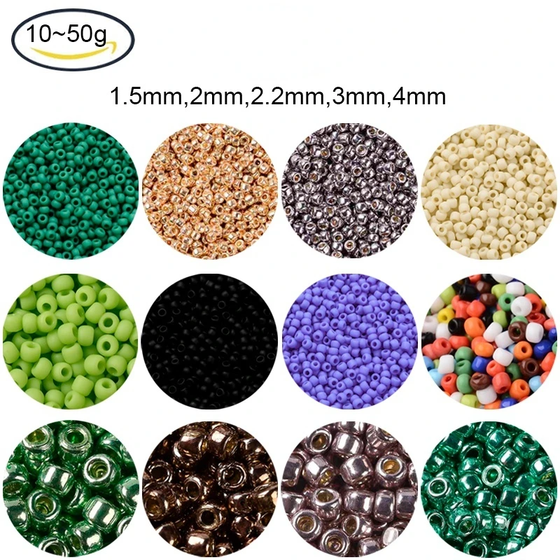 

NBEADS 10-50g Round Seed Beads Opaque Galvanized Rose Gold 15/0 1.5mm Hole: 0.7mm about 3000pcs/10g For Jewelry Bracelet Making