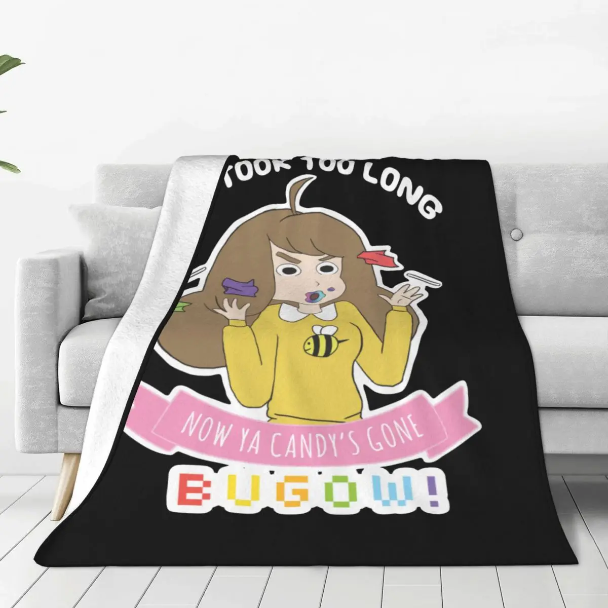 

Плюшевые одеяла в виде пчелы и пуппикота, забавные теплые одеяла для украшения дома, ресторана