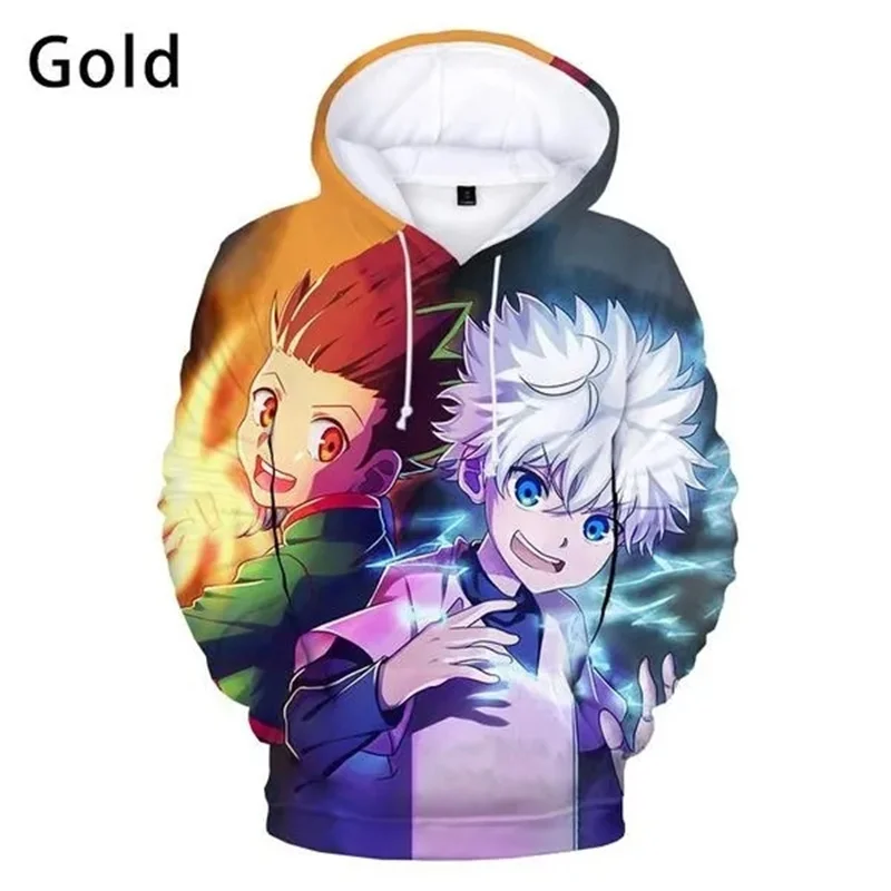 

Худи мужское худи HUNTER×HUNTER с 3D рисунком манга Killua Zoldyck, женская одежда в стиле Харадзюку, модные пуловеры y2k, худи