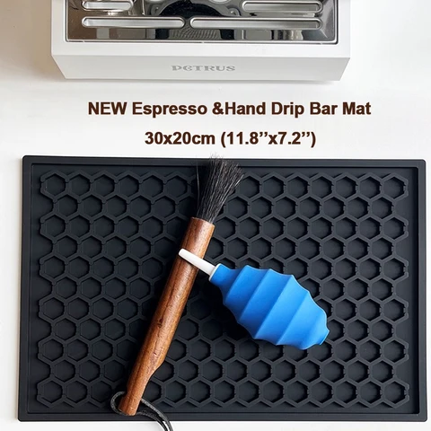 Коврик для темпера кофе, эспрессо, инструмент для рукоделия, подстилка для сушки, силиконовый утолщенный коврик для кофейного угла