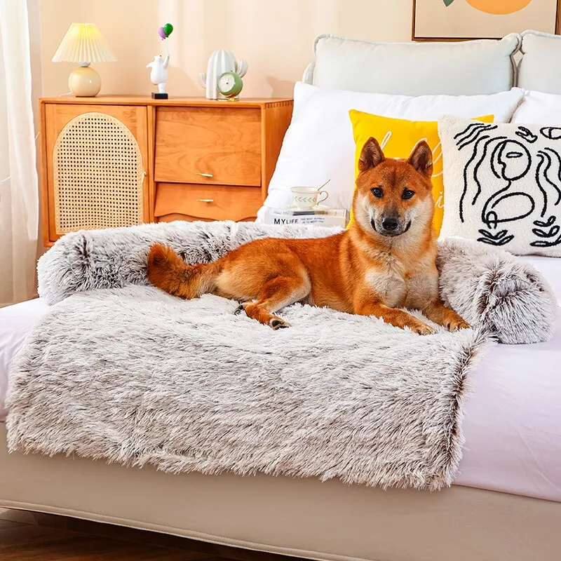 

Лидер продаж, съемный моющийся полноразмерный диван для домашних животных, теплая и уютная кровать для собак, кошек, конур, одеяло для поддержки шеи, аксессуары для домашних животных 2023