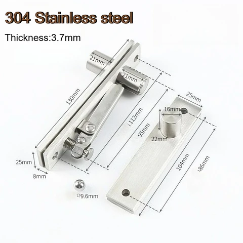 Скрытые дверные петли из нержавеющей стали 304. 360° °   Вращающаяся сверхмощная поворотная петля Невидимая поворотная дверная фурнитура для дверной книжной полки