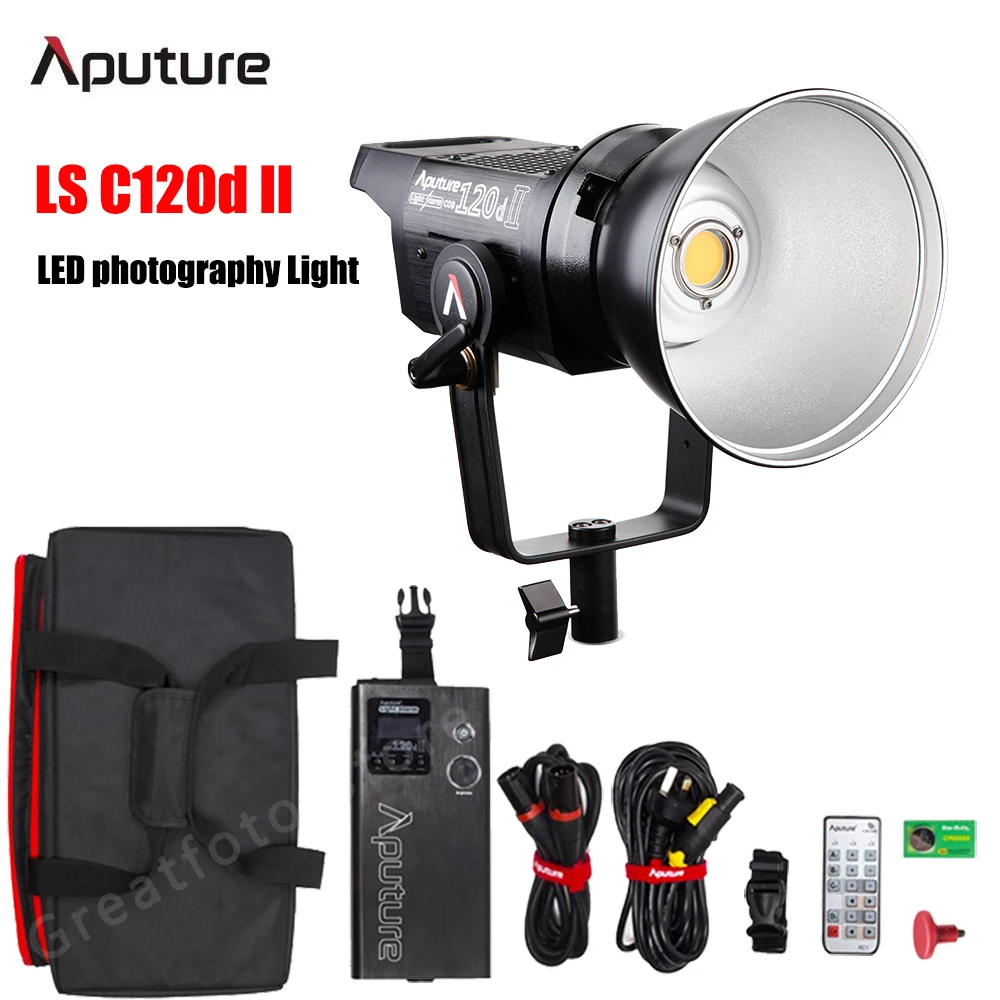 Aputure LS C120d 120D II дневсветильник 180 Вт светодиодный непрерывный V-образный светильник для видеосъемки лампа для фотосъемки CRI96 TLCI97 + Двойной источник питания пульт дистанционного управления