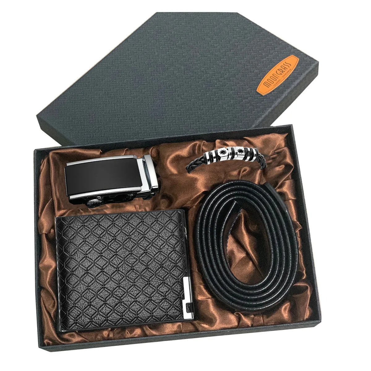 

Мужские часы подарочный набор браслет из нержавеющей стали + кошелек + ремень 4 шт./набор праздничный подарок набор