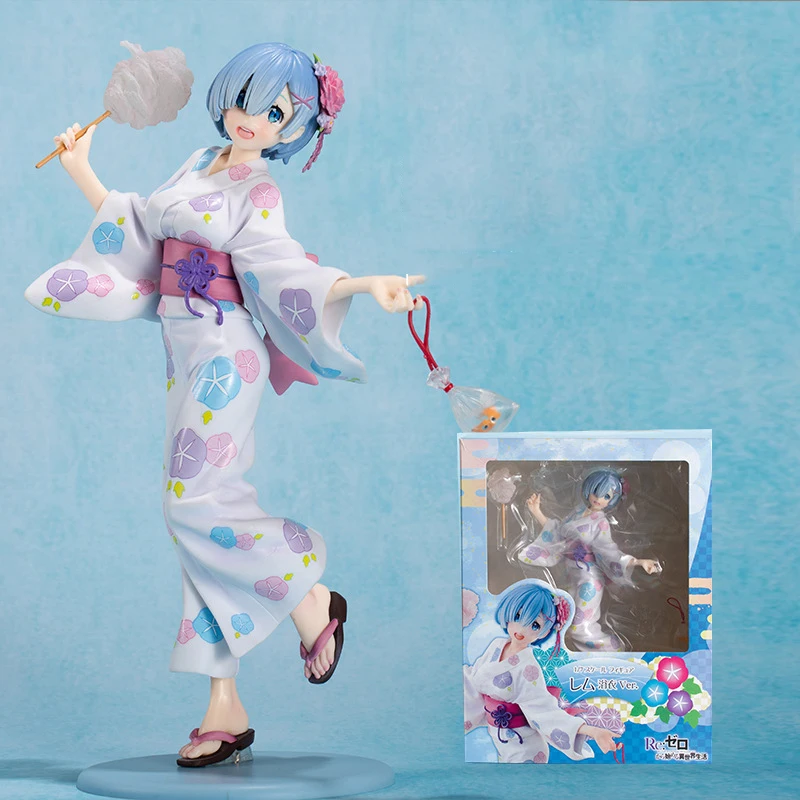 

24CM Rem Yukata Sexy Anime Figure Re:Life in a Different World from Zero Rem Yukata Ver. PVC Action Figure Collectible Model Toy