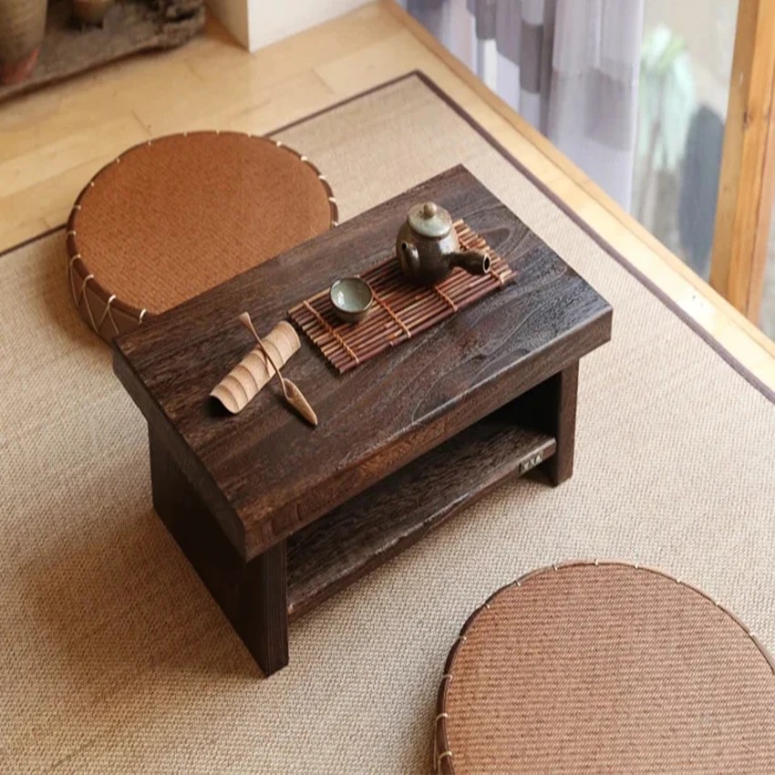 Восточная антикварная мебель дизайнерский японский напольный чайный столик