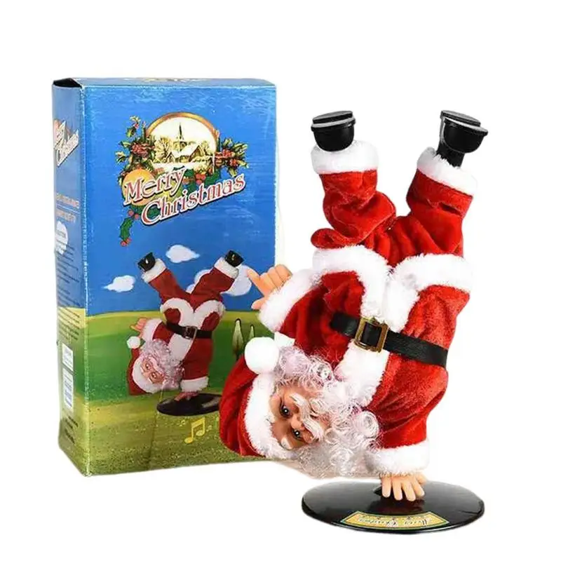 

Музыкальные рождественские украшения для скалолазания, Санта-Клаус, Санта-Клаус, кукла-игрушка, креативный Санта-Клаус для домашвечерние, д...