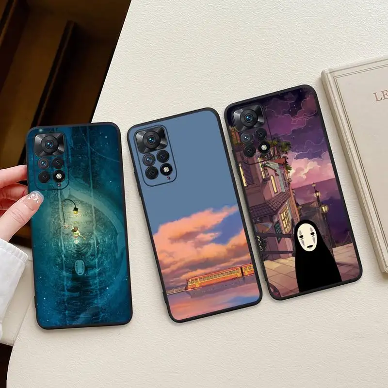 

Anime Spirited Away Susuwatari Phone Case For Redmi Note 11E 11S 11 10 9 Pro 9A K20 K30 K40 Soft Silicone Cover