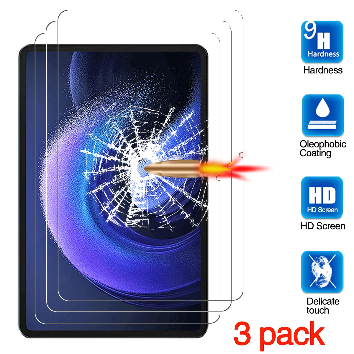

Transparent Tempered Glass For Xiaomi Pad 6 / Pad 6 Pro 11" 2023 HD Screen IPad Protective Dustprood 9H Hardnss Screen Protector