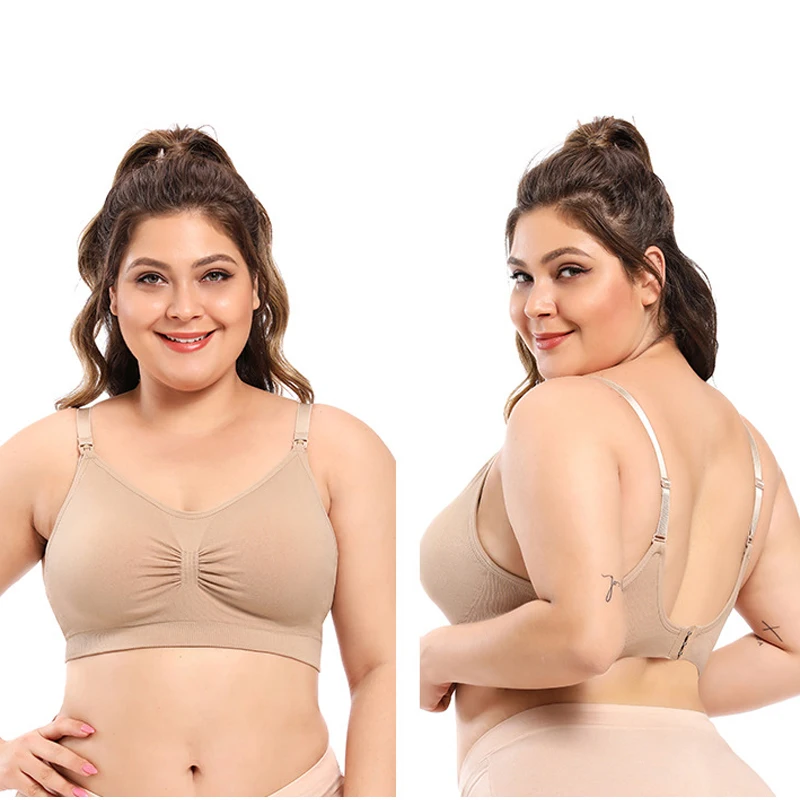 

Front Closure Bra Plus Size Bras for Women Wireless Pregnant Maternity Bra Sexy Big Breasts Size Underwear Bralette Brassiere