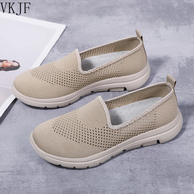 

Новинка 2021, сетчатые слипоны Schoenen Vrouwen Zomer Toevallige, тапочки, дешевый размер