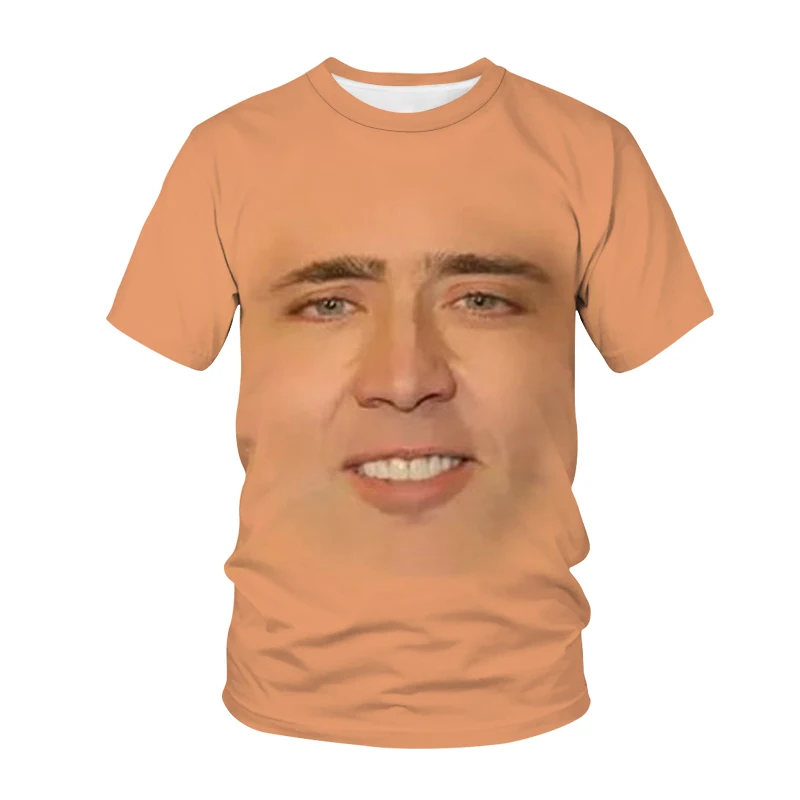 

Funny Printing T-Shirt Actor Nicolas Cage 3D Printed Streetwear Men Women Fashion Oversized T Shirt HipHop Tees Tops Male Tee
