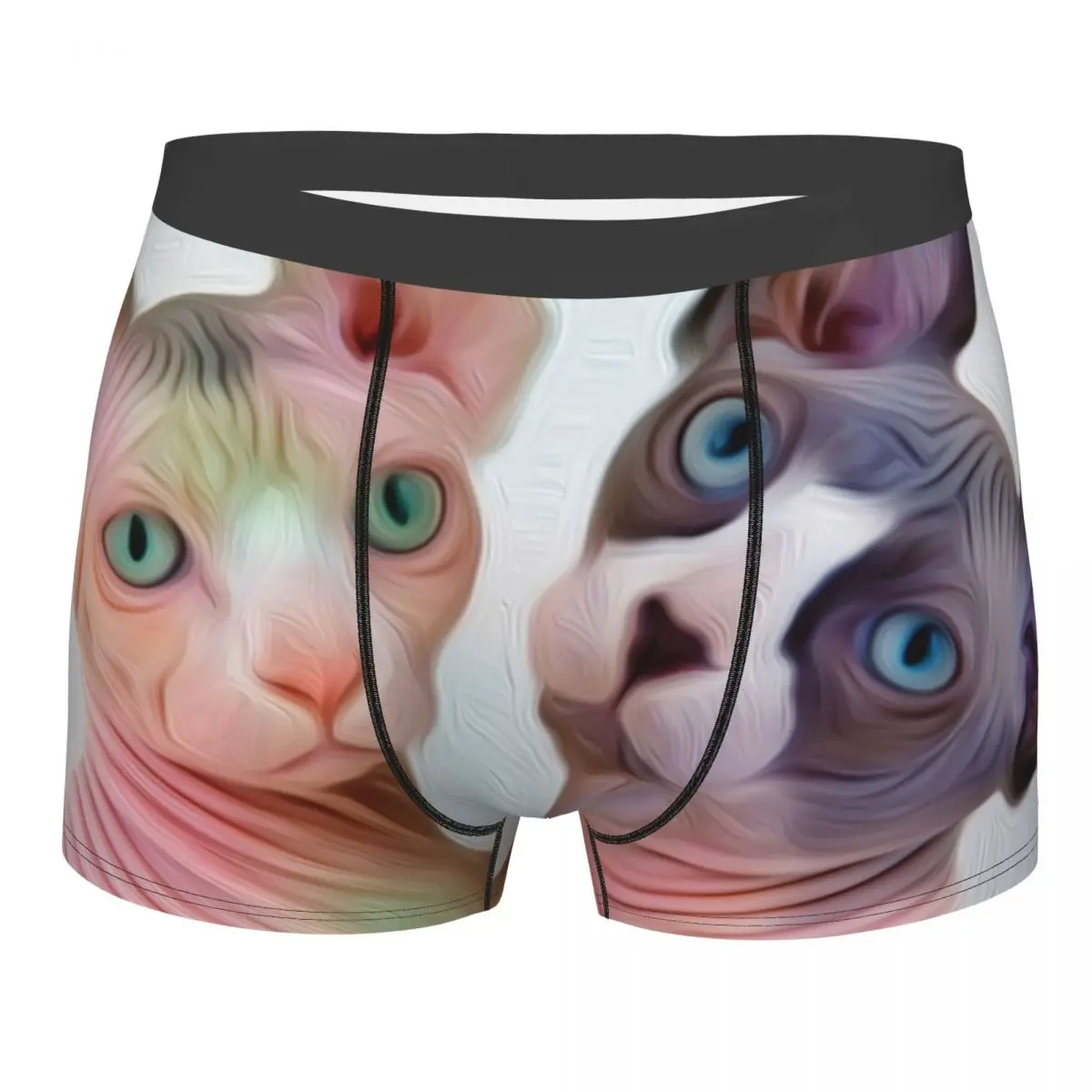 

Новинка, Мужские дышащие трусы-брифы в стиле аниме с котятами