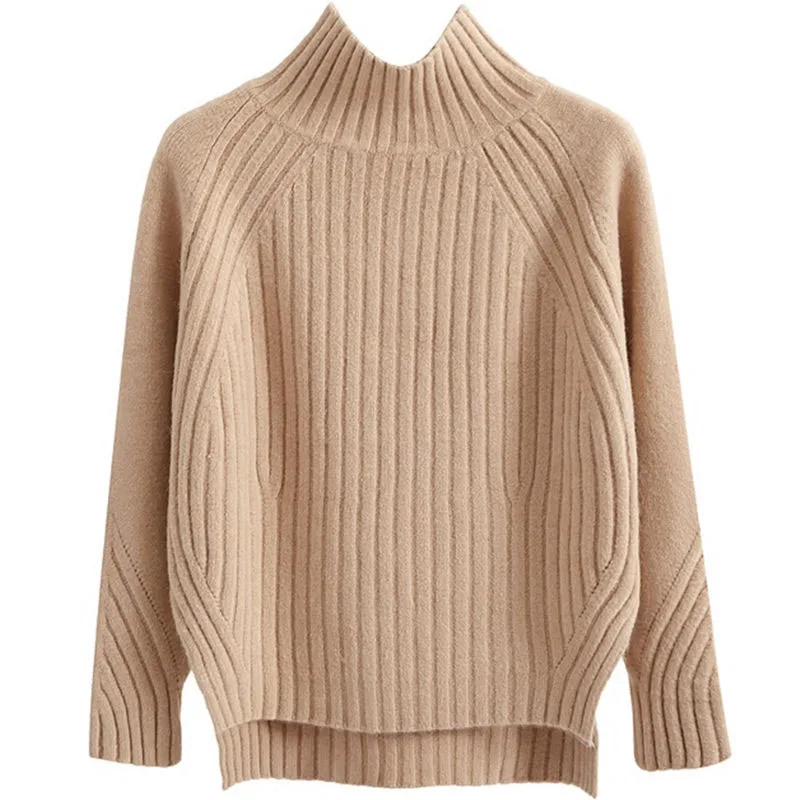 

2022 New Pullover Sweaters Women Turtleneck Knitted Fashion Sweater 9012