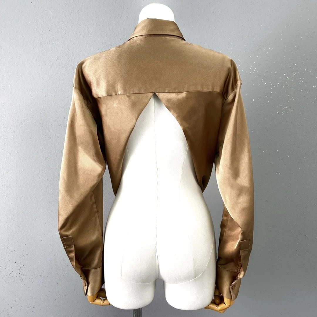 Рисунок 2 - Золотистый эффектный Шелковый костюм 2023