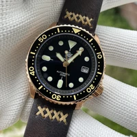 steeldive sd1996s cusn8 bronze dive watch abalone matte black super luminous 200m waterproof retro mechanical wristwatch for men
