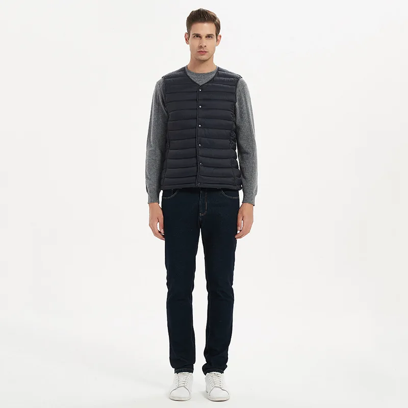 Vest Men's Parkas Lightweight Warm Winter Male Sleeveless Cotton Jacket Zipper Cardigan Casual Chamarras Para Hombre