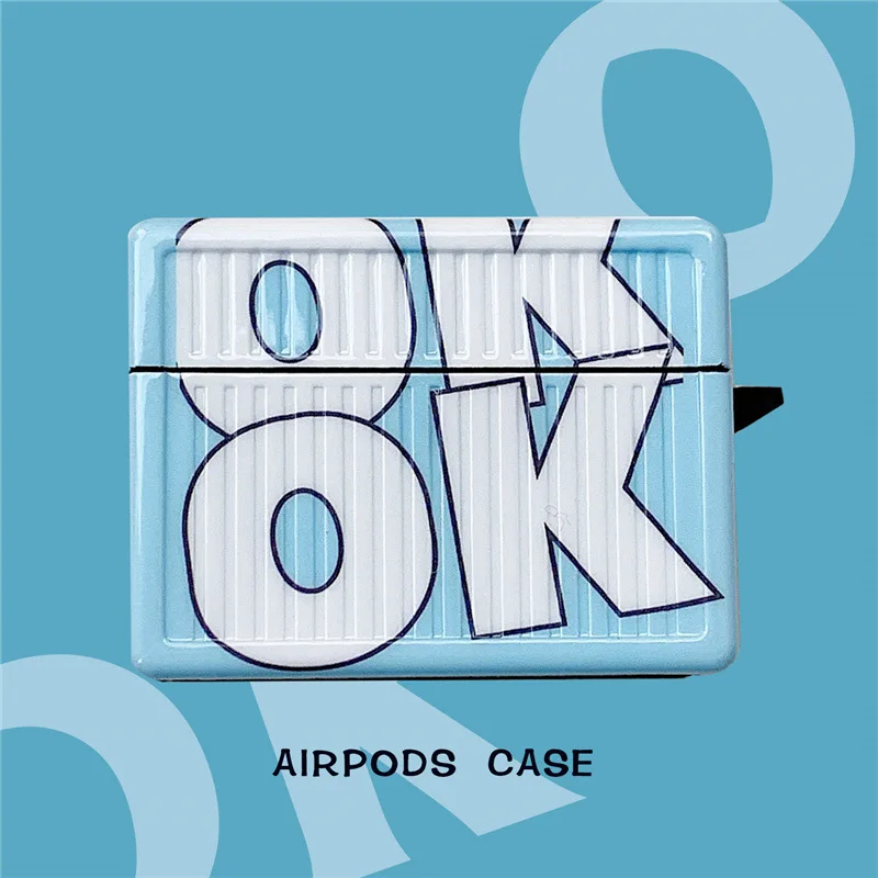 

Creative Simple Luggage Pattern OK Apple AirPods 2 Case Cover AirPods Pro Case IPhone Earphone Accessories Air Pod Case