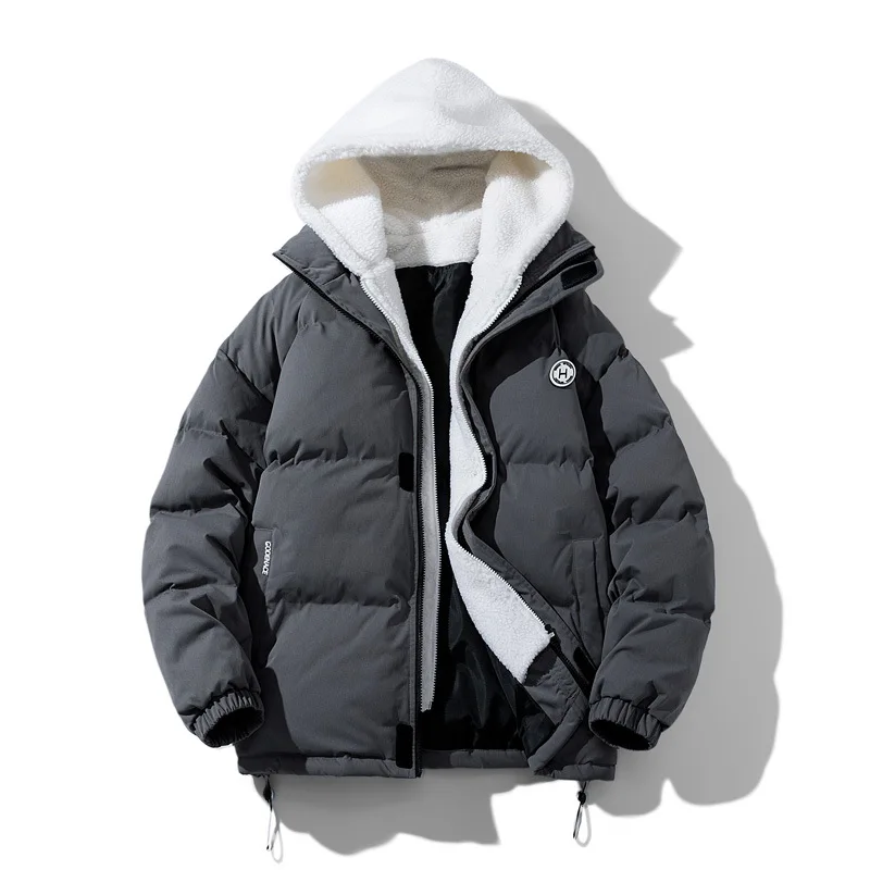 Winter New Men's Parka Thick Coat Japan Style Casual Warm Windproof Coats Zipper Jacket Street Harajuku Male Cotton Outerwear