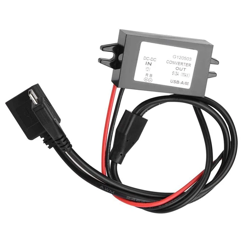 

DC Voltage Converter 12V To 5V 3A USB-A/M Step-Down Output Power Supply Unit Power Supply Unit Transformer