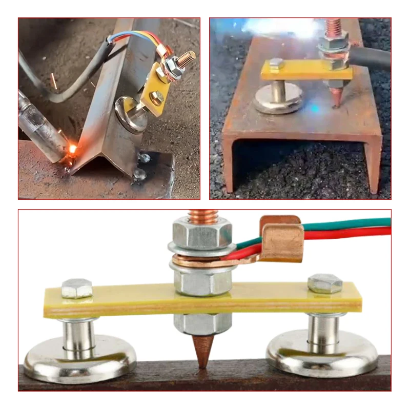 

Welding Magnet Head Magnetic Welding Fix Ground Clamp Support Car Dent Repair Spare Parts Grounding Connector Auto Bodywork