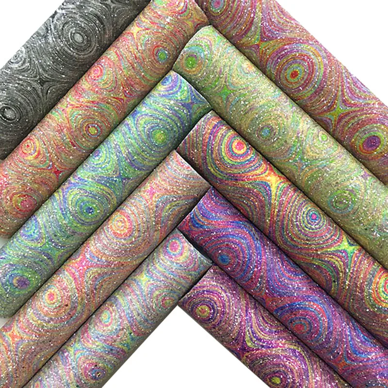 

20*30cm Chunky Glitter Fabric Colorful Faux Leather Sheets DIY Hair Bow Vinyl Fabric PU Leather Bag Shoe Decor Materials 3760