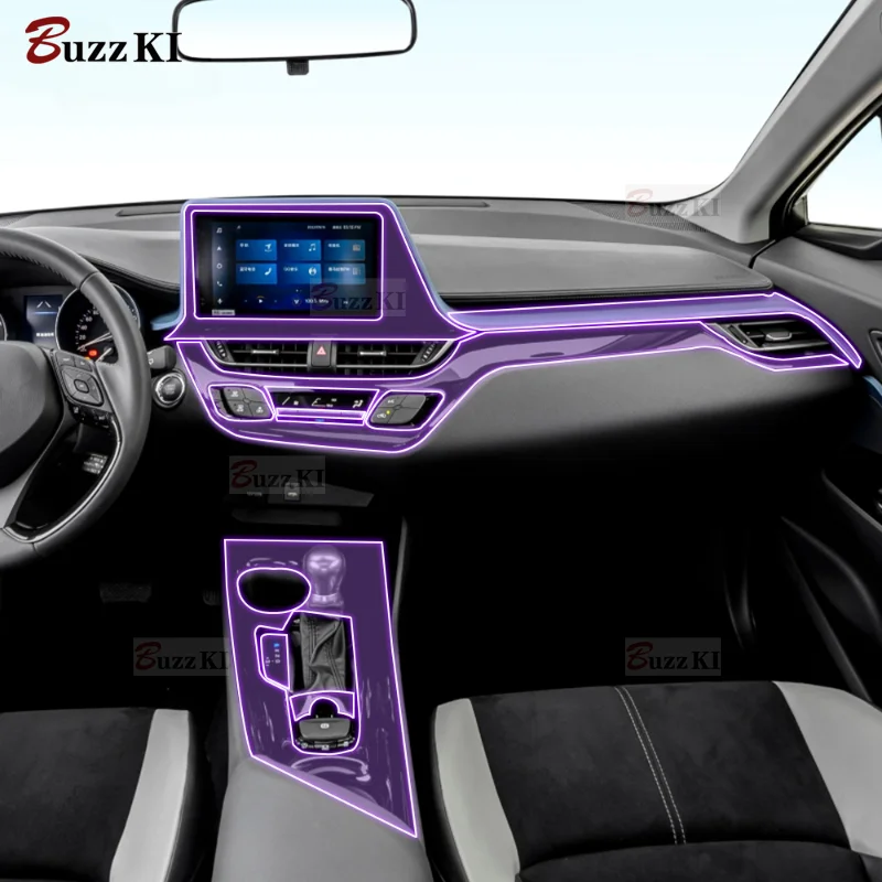 Прозрачная защитная пленка для салона автомобиля Toyota CHR 2018-2023 защита от царапин