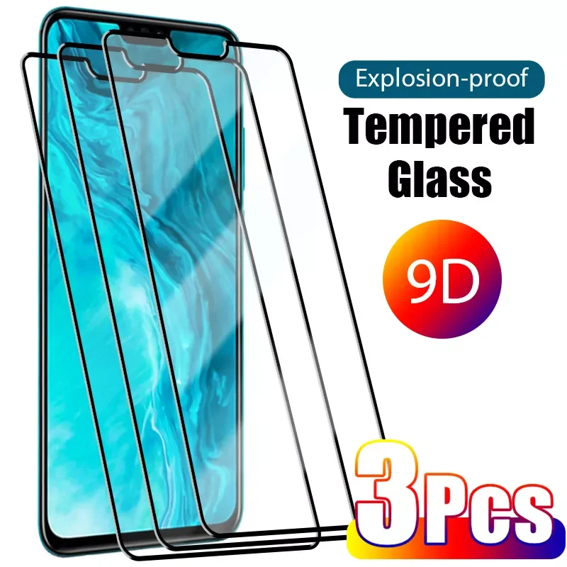 3PCS glass for Huawei Honor 10X 9 9X 30 20 10 8A Lite Pro screen protector on Honor 30i 20e 10i 20i 8X 7X 9C 8C 9A X10 5G glass
