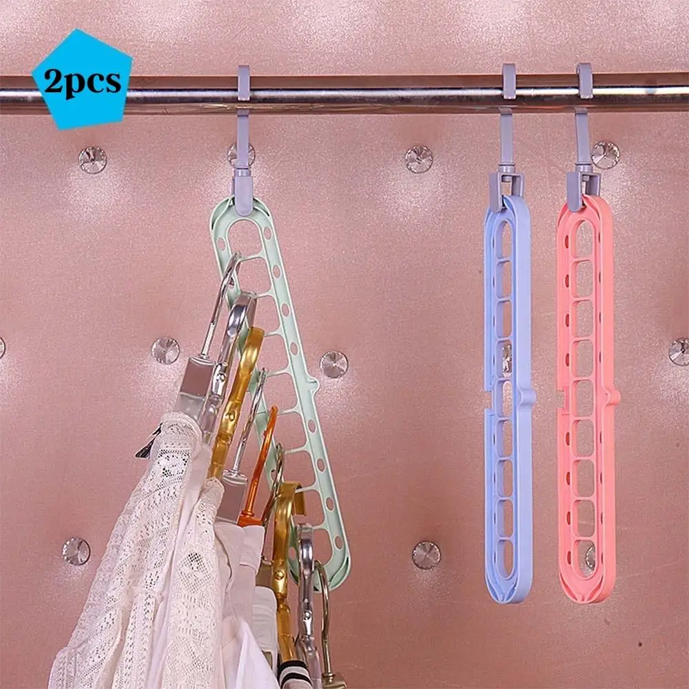 

9 Holes Magic Clothes Hanger Magic Hanger Organizer Non-Slip Hanger Space Saving for Clothes Shirts Pants Dresses Coats