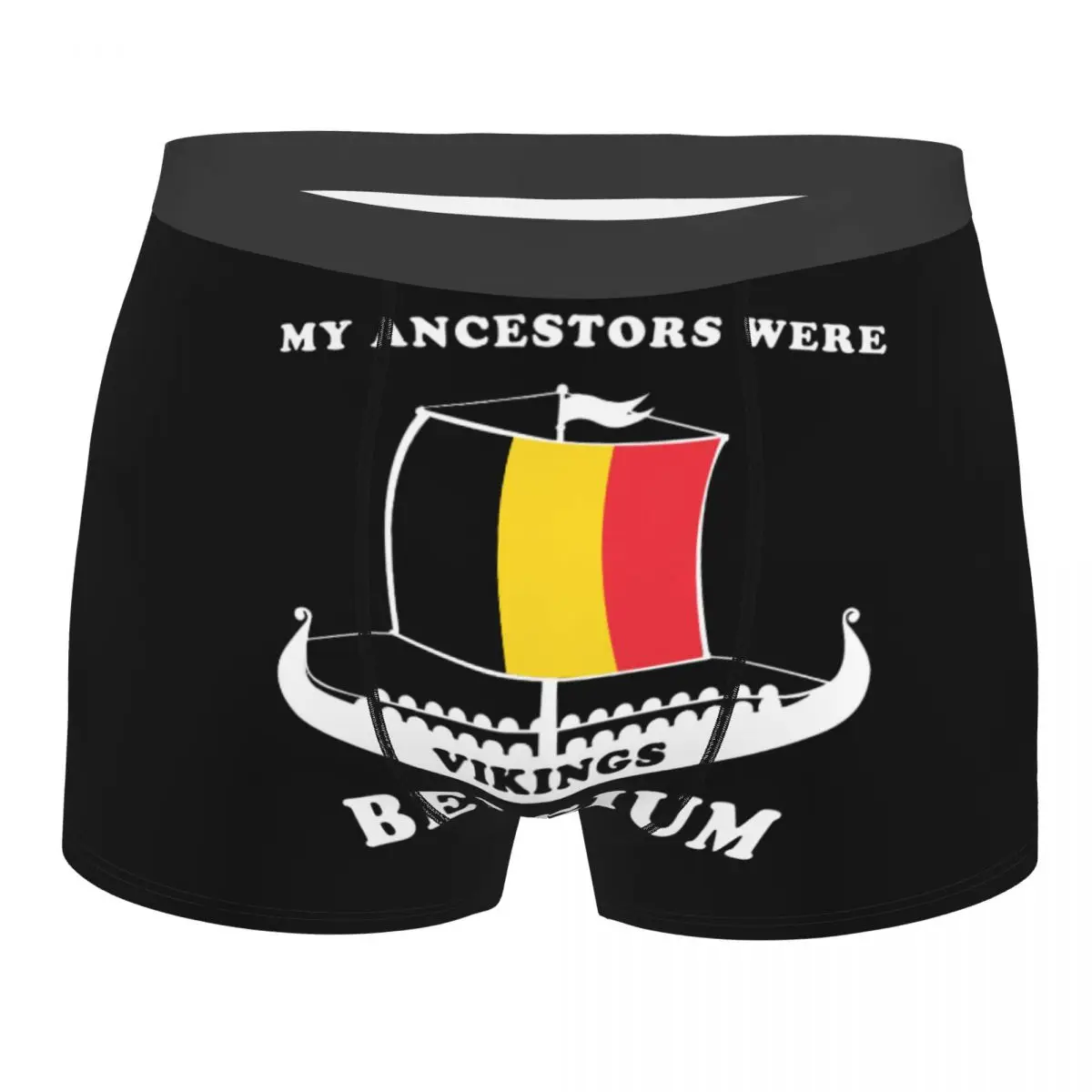 

My Ancestors Were Vikings Belgium Underwear Male Sexy Print Custom Belgian Flag Boxer Briefs Shorts Panties Soft Underpants