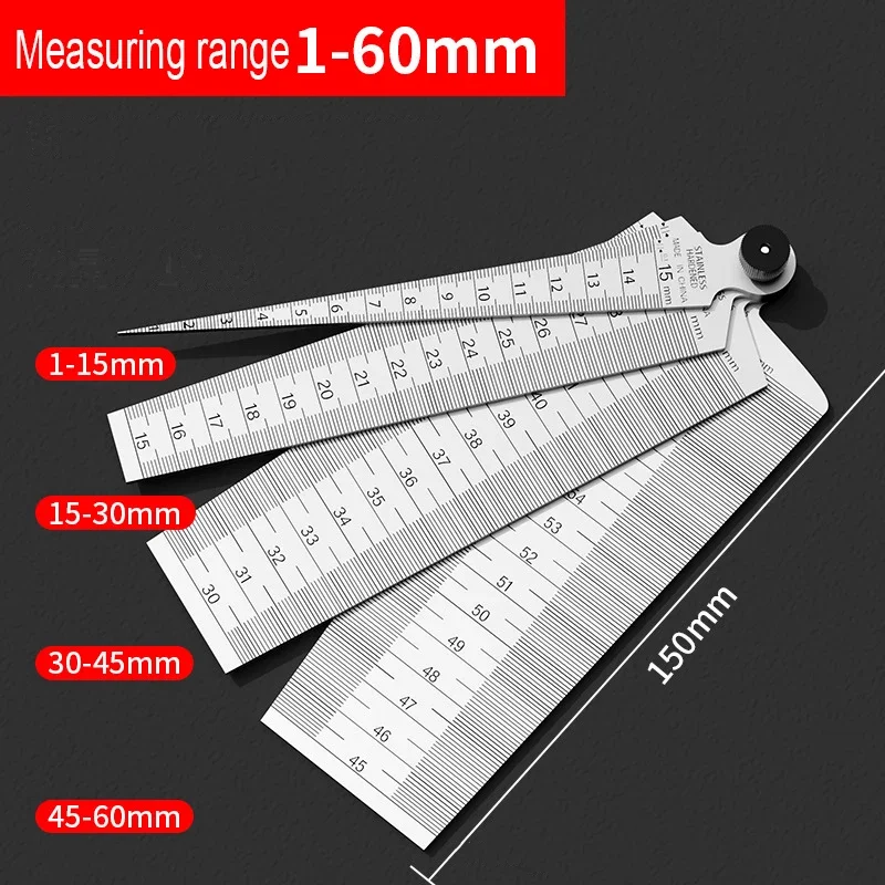 

Метрический конусный прибор для измерения диафрагмы, стальной клиновый щуп для сверления отверстий, многофункциональная линейка для зазоров, клиновый щуп, измерительные инструменты