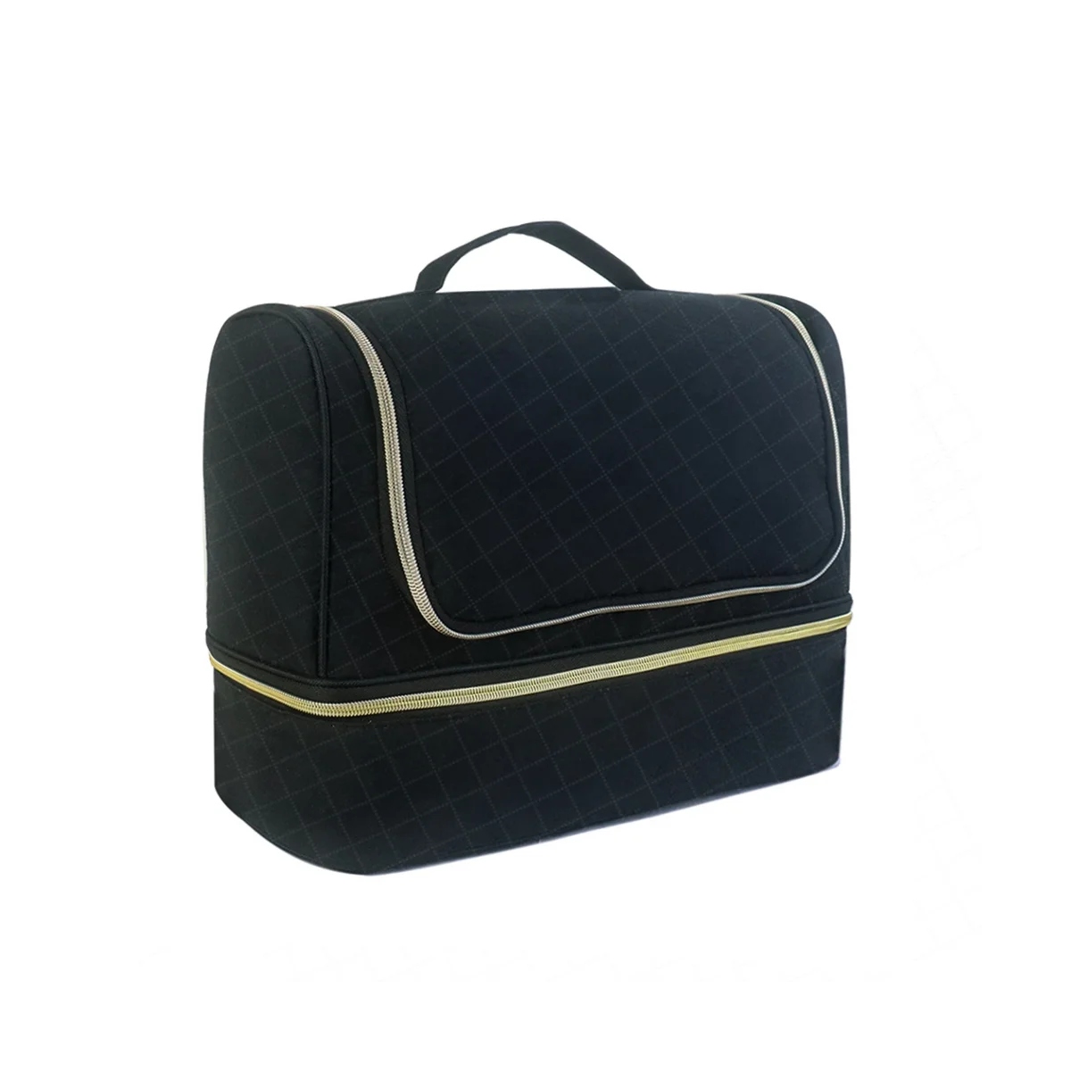 

Curling Iron Double Layer Storage Bag Portable Suitcase Accessory Bag Cosmetic Travel Cases