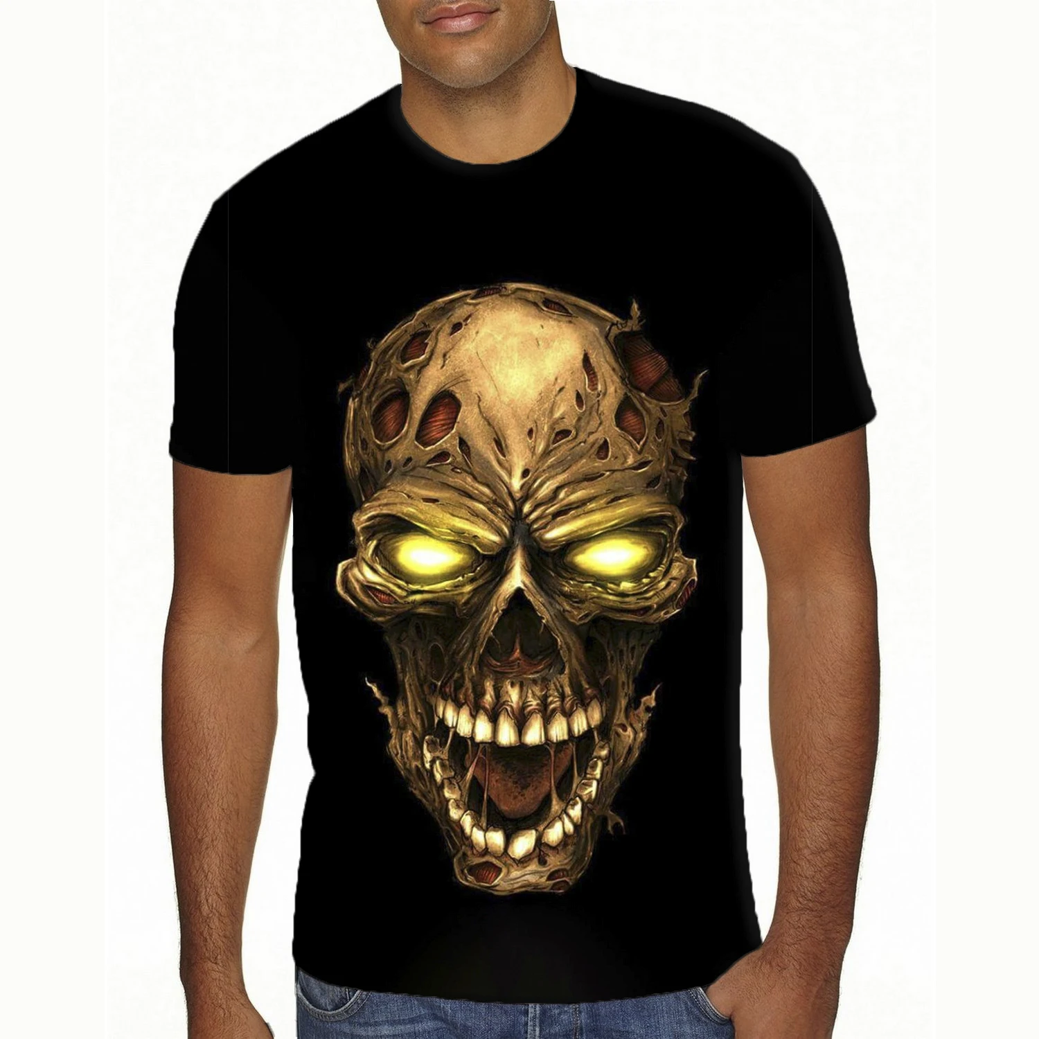 

2023 Летняя мода Сексуальная уличная съемка y2k3d анимационный принт Сейлор Мун, Мужская футболка с круглым вырезом