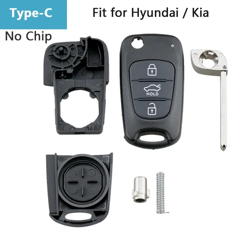 Брелок для автомобильного ключа с 3 кнопками, оболочка с необработанным лезвием, автомобильный брелок для KIA SOUL 2010-2013 Hyundai I30 IX35 Kia K2 K5, автомобильные ключи