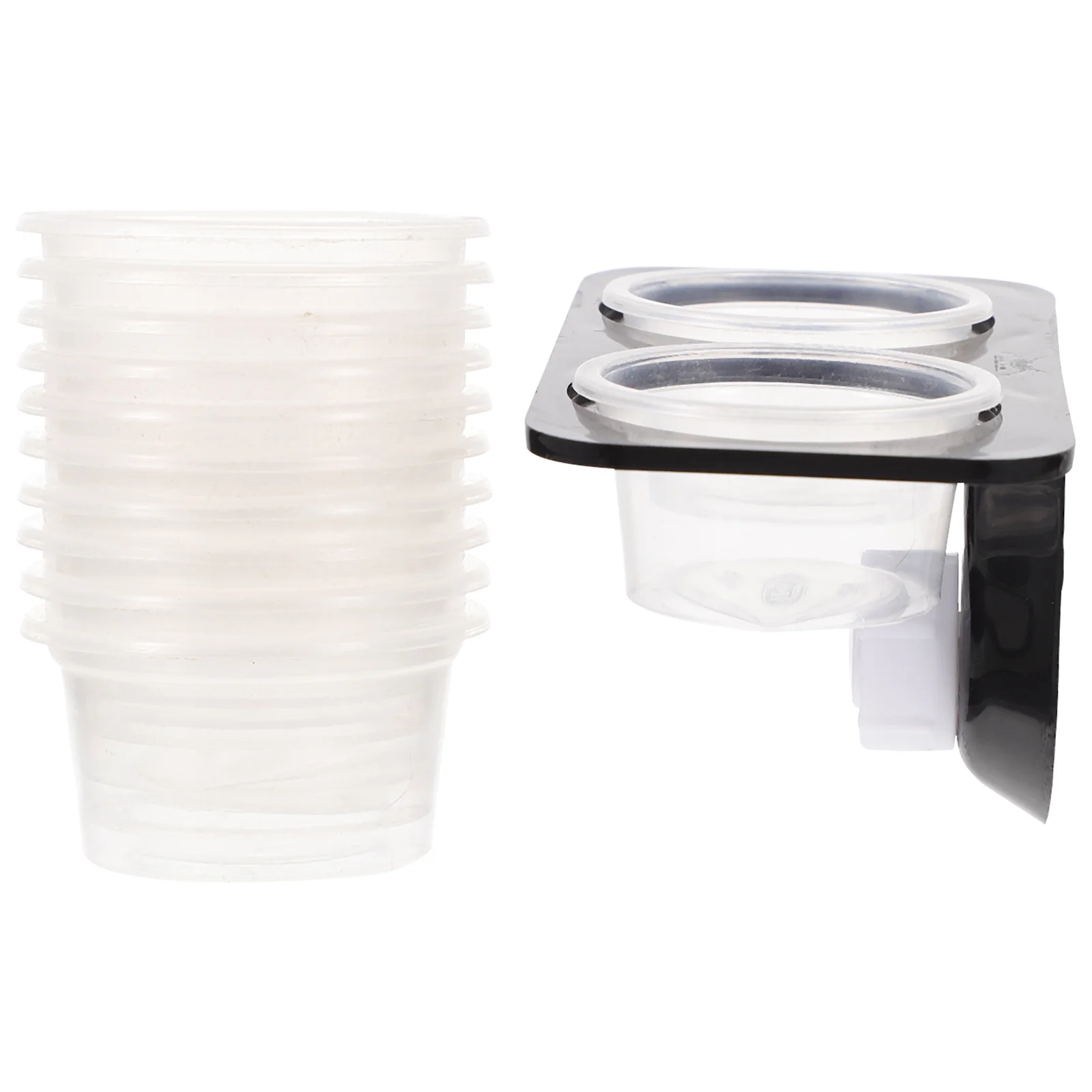 

1 Set Reptile Feeders Stable Lizard Water Basin Double Bowl Reptile Food Bowls