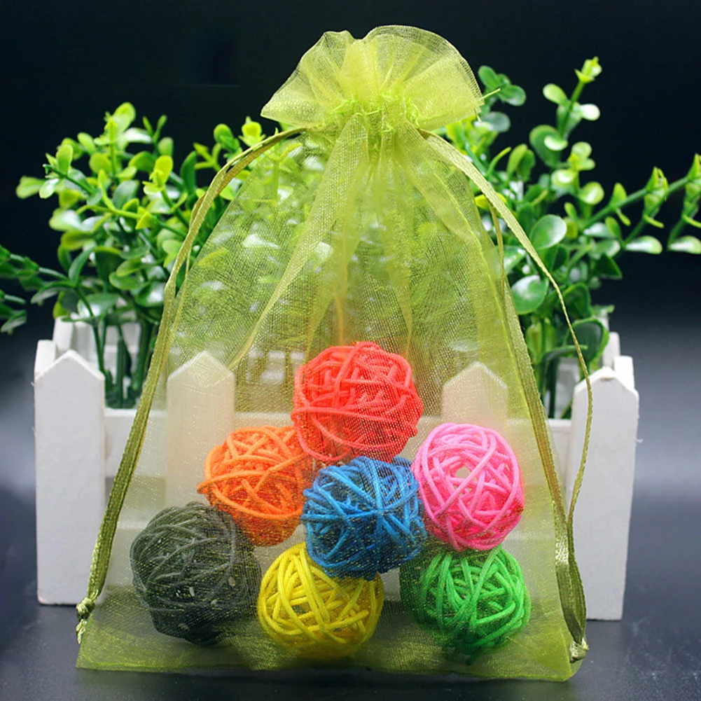

Vegetable Apples Fruit Grapes Protection Mesh Bag 100PCS Garden Anti-Bird Netting Bag Jewelry Bags Wedding Gift Bags
