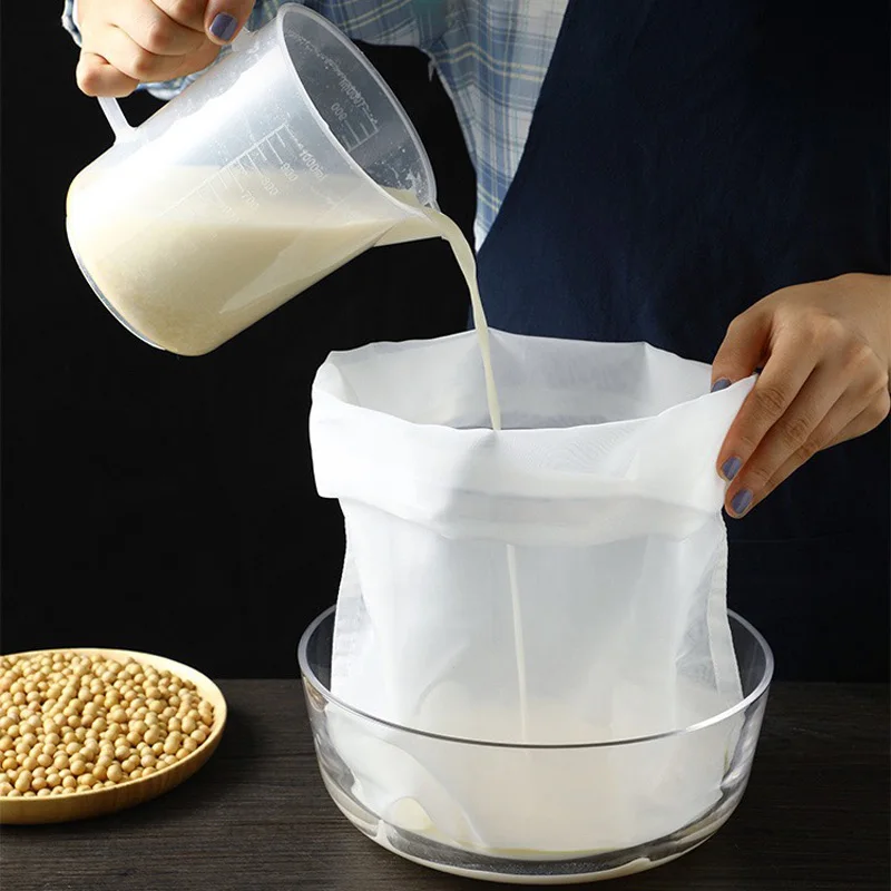 

20x30cm Ultra-fine Filter Bag Milk Coffee Juice Wine Soy Tea Screen Separation Nylon Filter Easy Clean Reusable Kitchen Supply