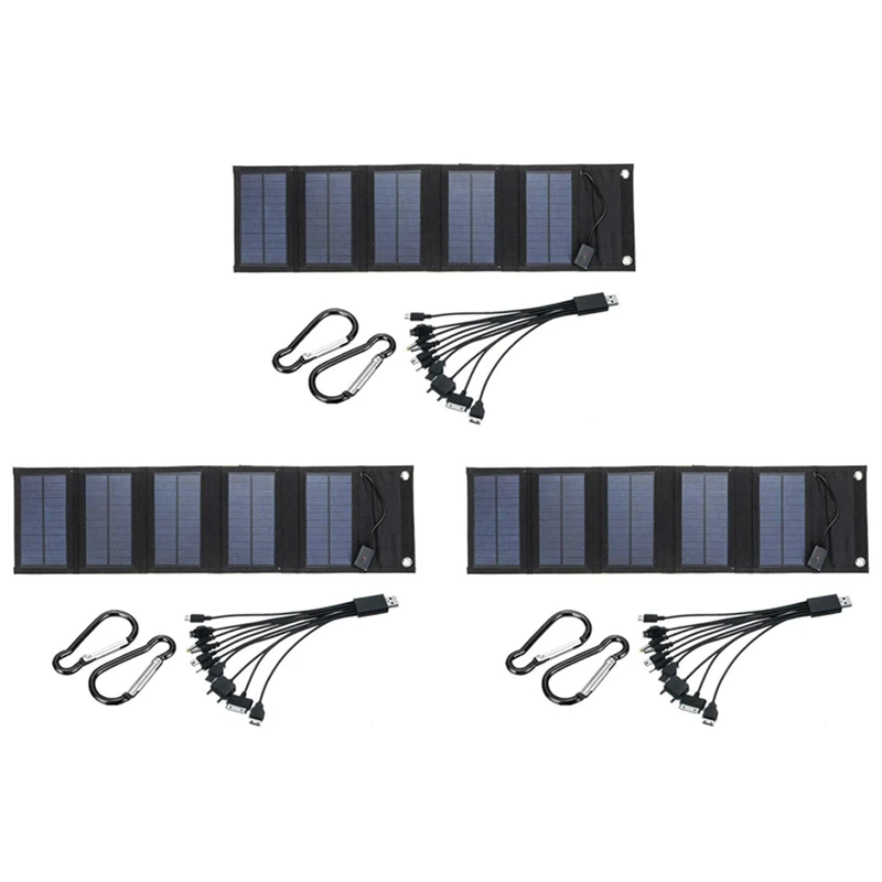 

3X 70 Вт Складная USB солнечная панель Портативная Складная Водонепроницаемая Солнечная Панель зарядное устройство