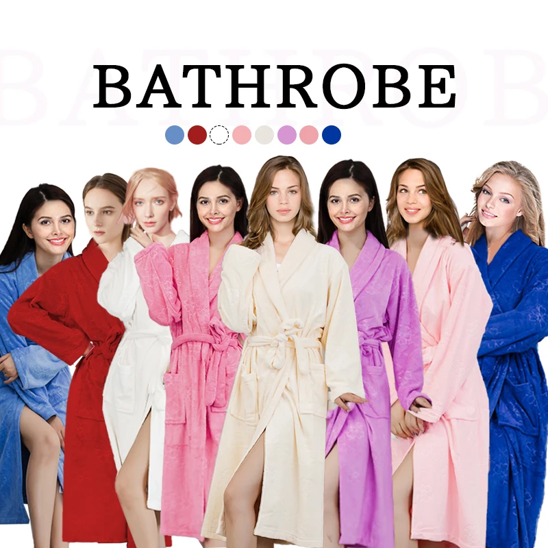 Плюшевый Халат С Длинными Рукавами И Шнурком Домашний Термохалат Унисекс