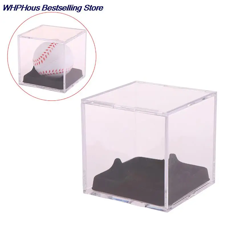 Box Golf Tennis Ball Transparent Display Case With Bottom Bracket Souvenir Storage Protection Box Holder
