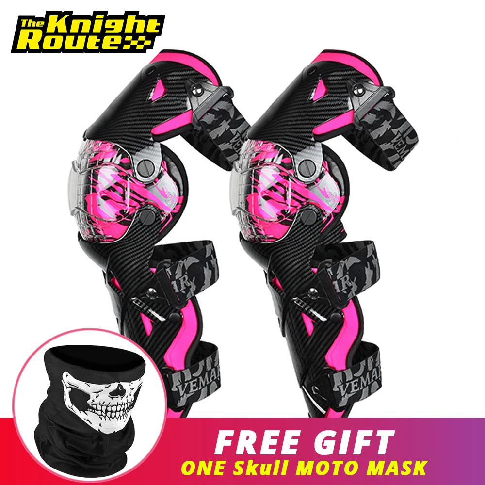 

Наколенники для мотоциклистов, розовые защитные накладки на колено, для езды на мотоцикле