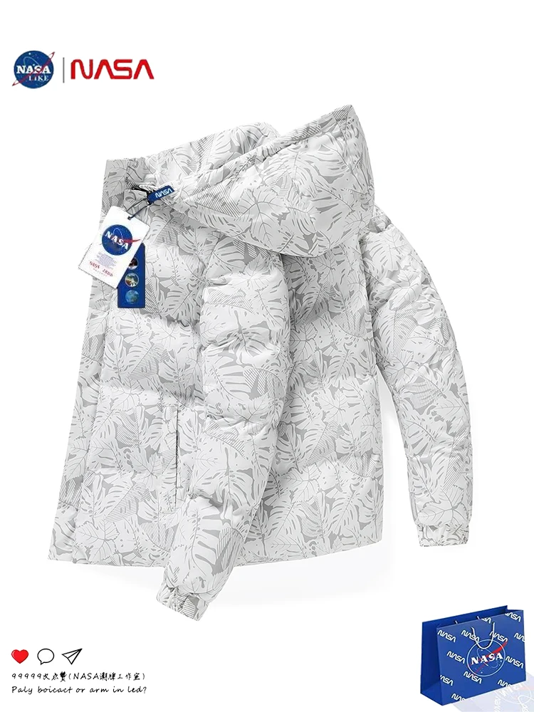 Official Website Joint Name Hood Cotton-Padded Coat Men's Winter Thickened Warm Casual Jacket down ...