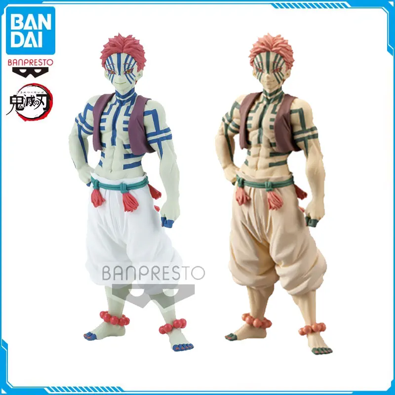 

Anime Figure Demon Slayer Juuni Kitsuki Akaza Upper Rank Three Action Figure Dual Version Collectible Model Banpresto Original